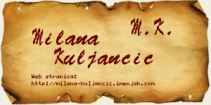 Milana Kuljančić vizit kartica
